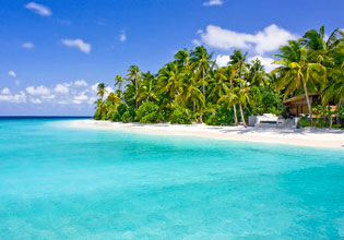 Vue de la plage de Park Hyatt Maldives