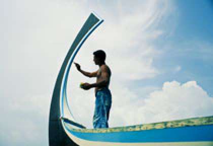 pêcheur aux Maldives