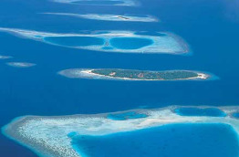 Maldives - Adaaran Select Meedhupparu - Vue aérienne de l'atoll