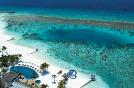 Maldives - OBLU Select at Sangeli - Vue aérienne de The Sangs et de la piscine