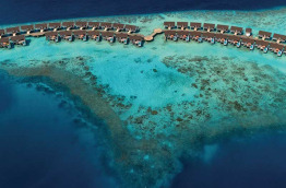 Maldives - OBLU Select at Sangeli - Vue aérienne des Water Villas