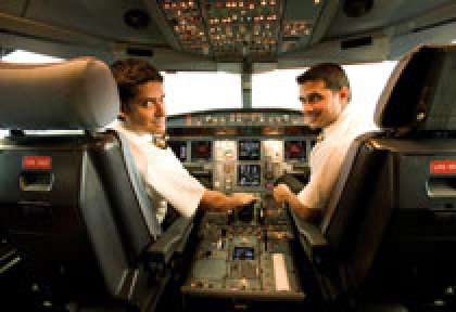 Pilote dans cockpit Srilankan Airlines