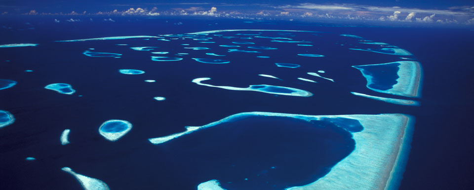Vue aérienne de Kaafu Atoll