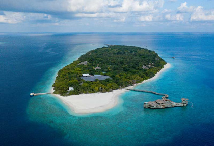 Maldives - Soneva Fushi - Vue aérienne